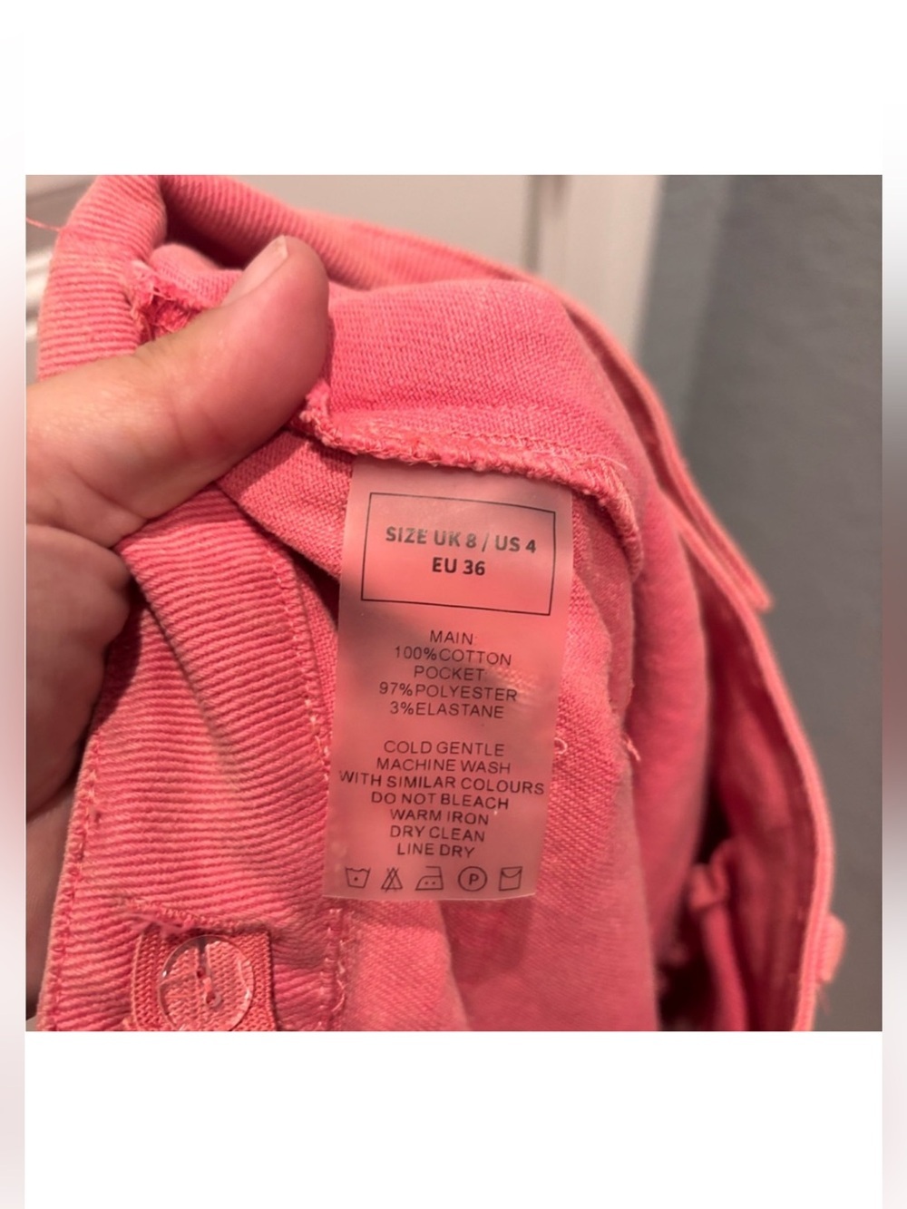Manière De Voir Coral Pink Cargo Wide-Leg Pants Y2K Festival UK 8 US 4 - Picture 9 of 10